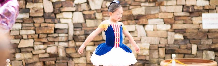 舞台上でプリンセスバレエ